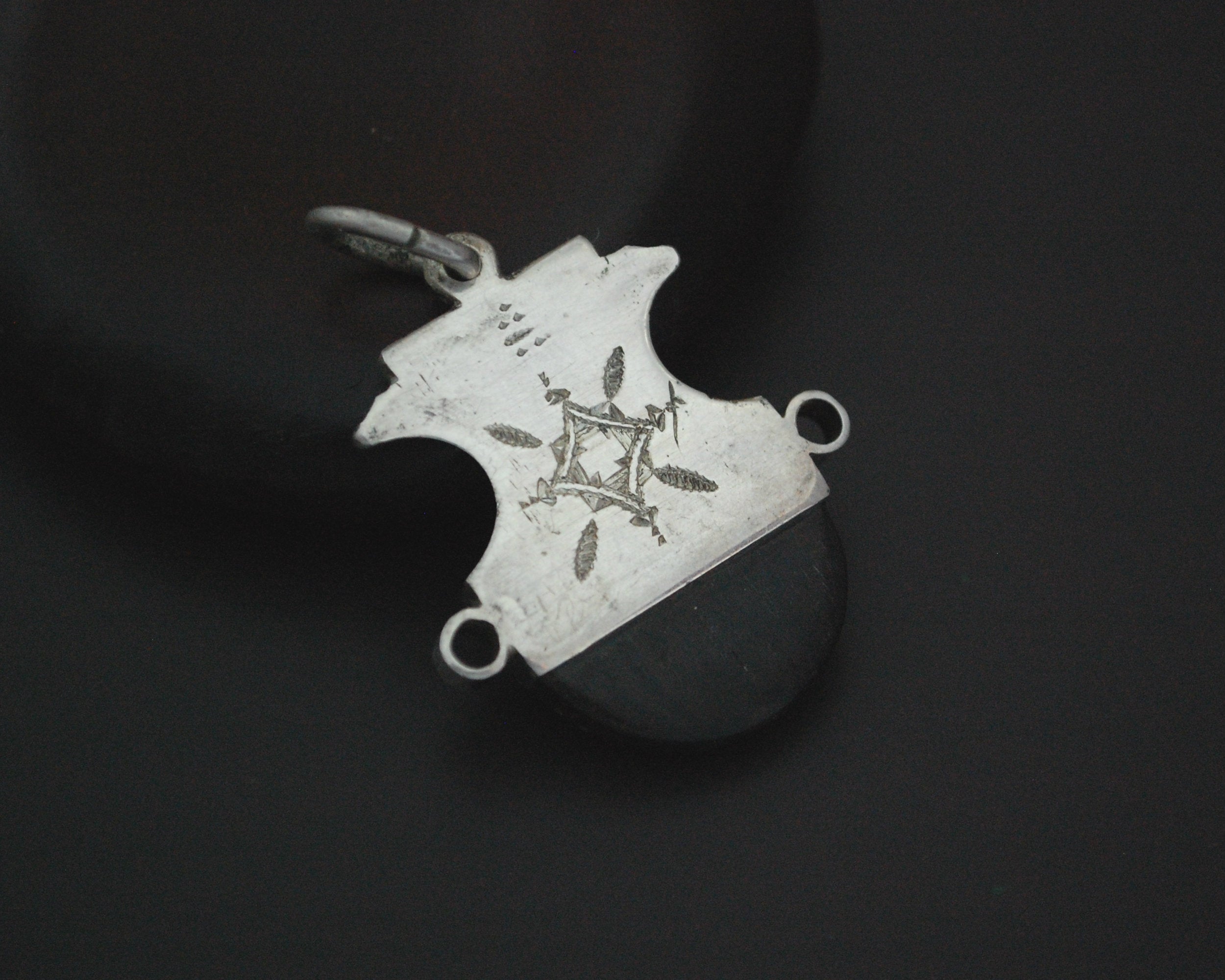 Tuareg Silver Ebony Pendant