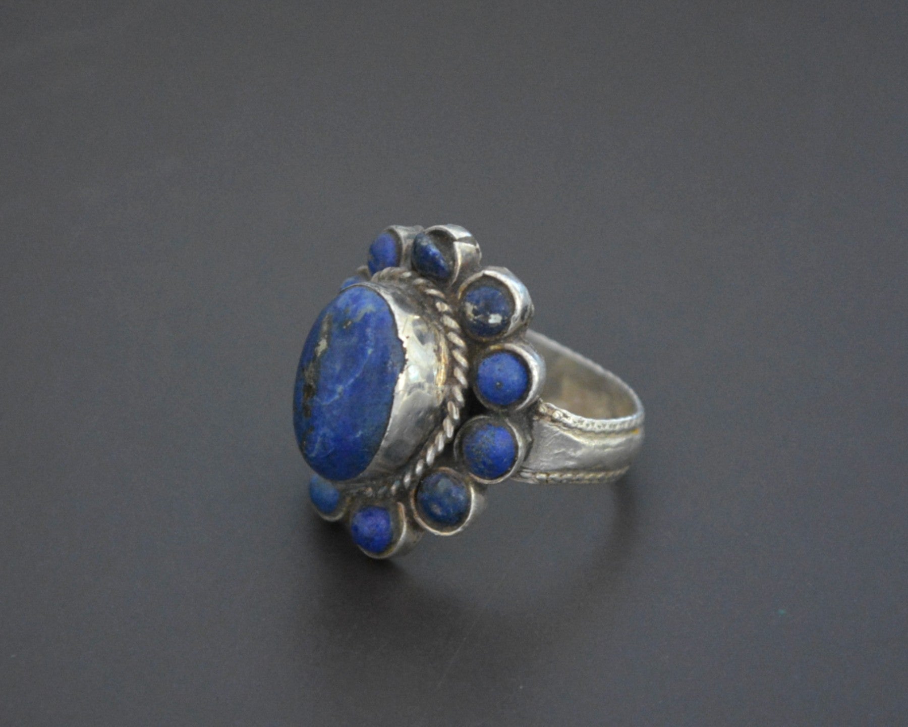 Ethnic Lapis Lazuli Ring from India - Size 8.5