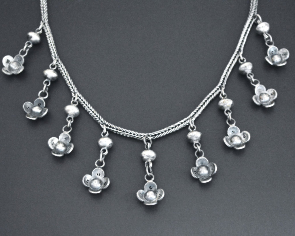 Bali Braided Snake Chain Necklace with Dangles