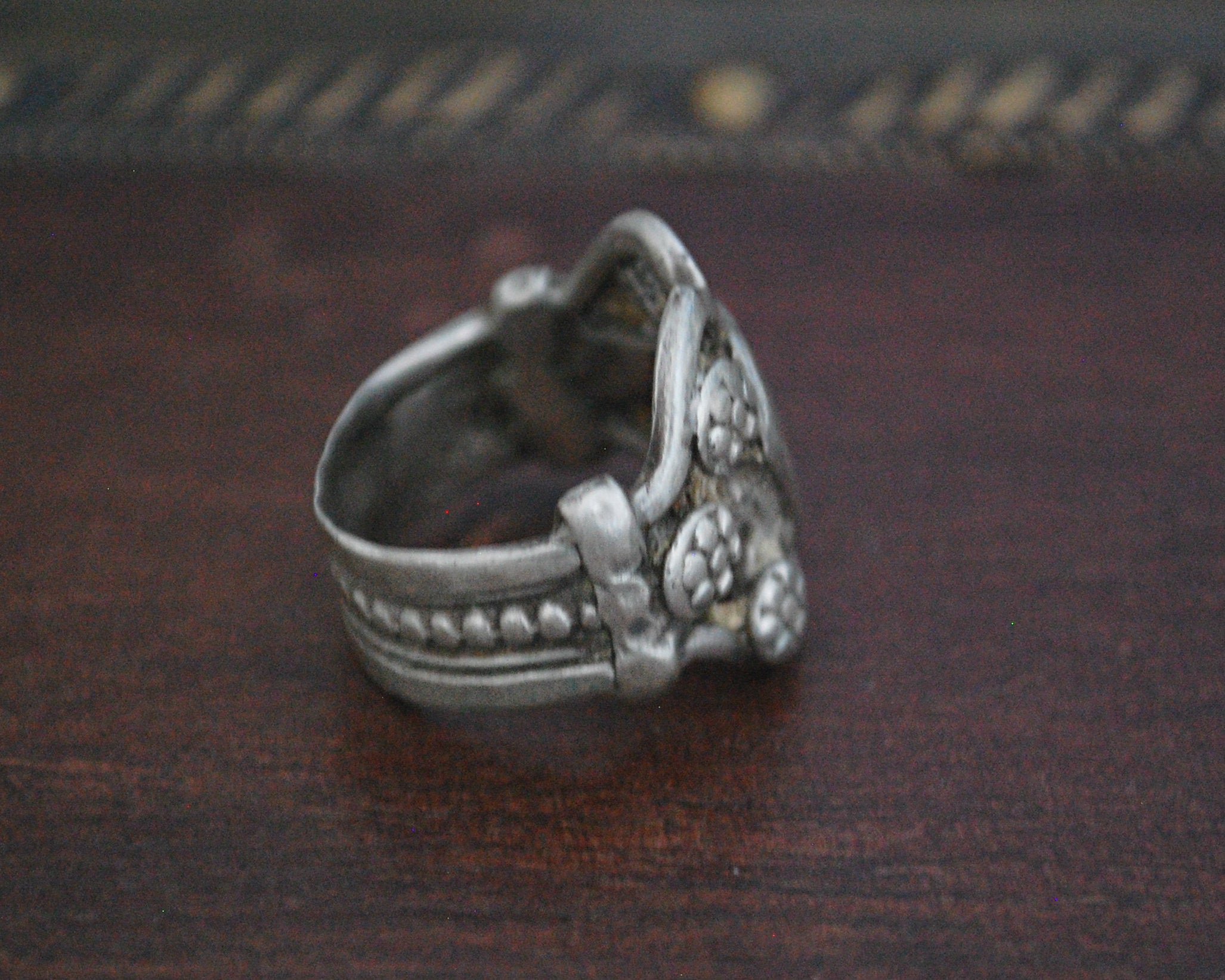 Old Rajasthani Heart Ring - Size 6.5