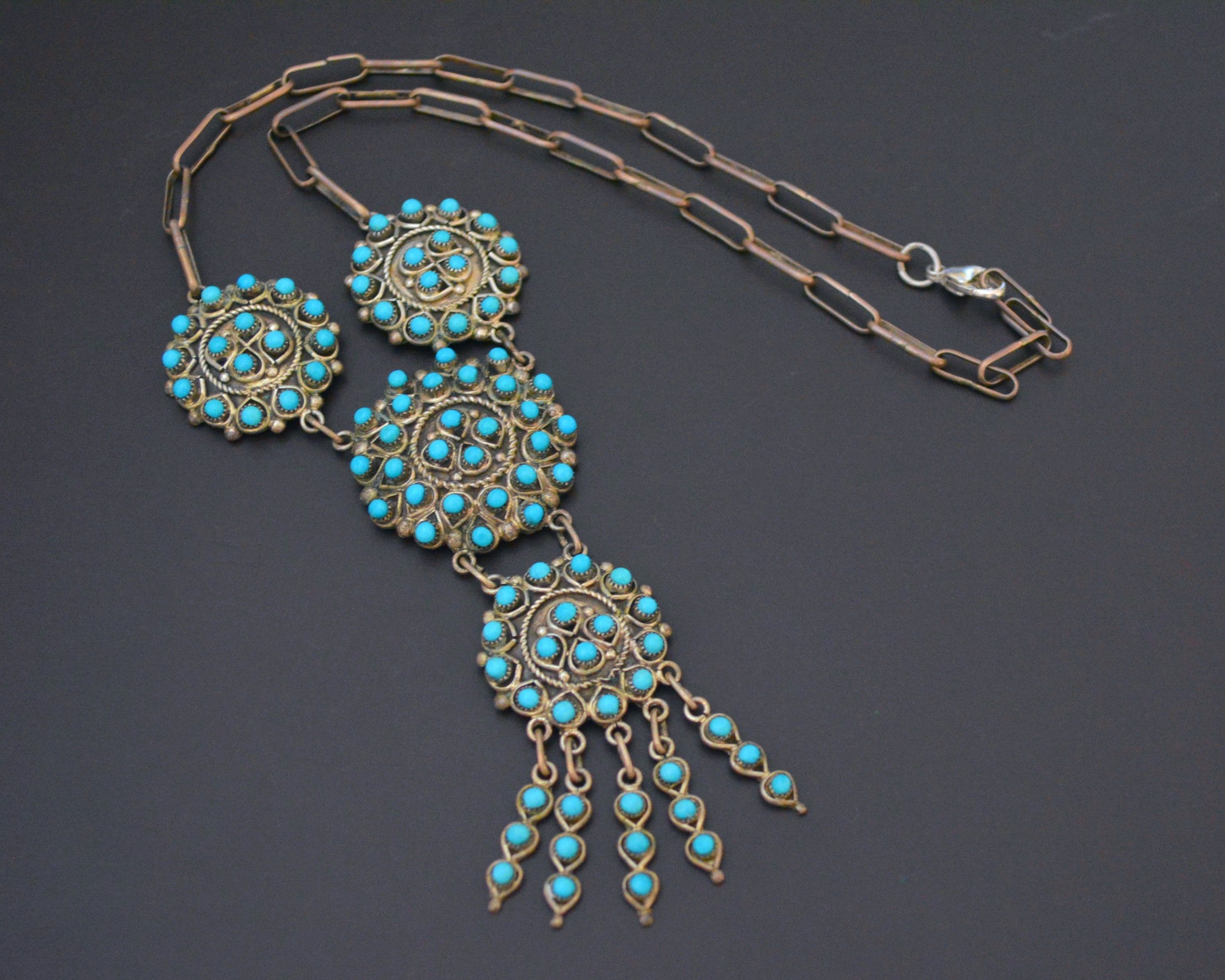 Zuni Turquoise Silver Necklace