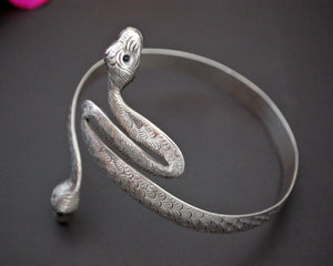 Double Snake Bracelet or Armlet with Onyx Eyes