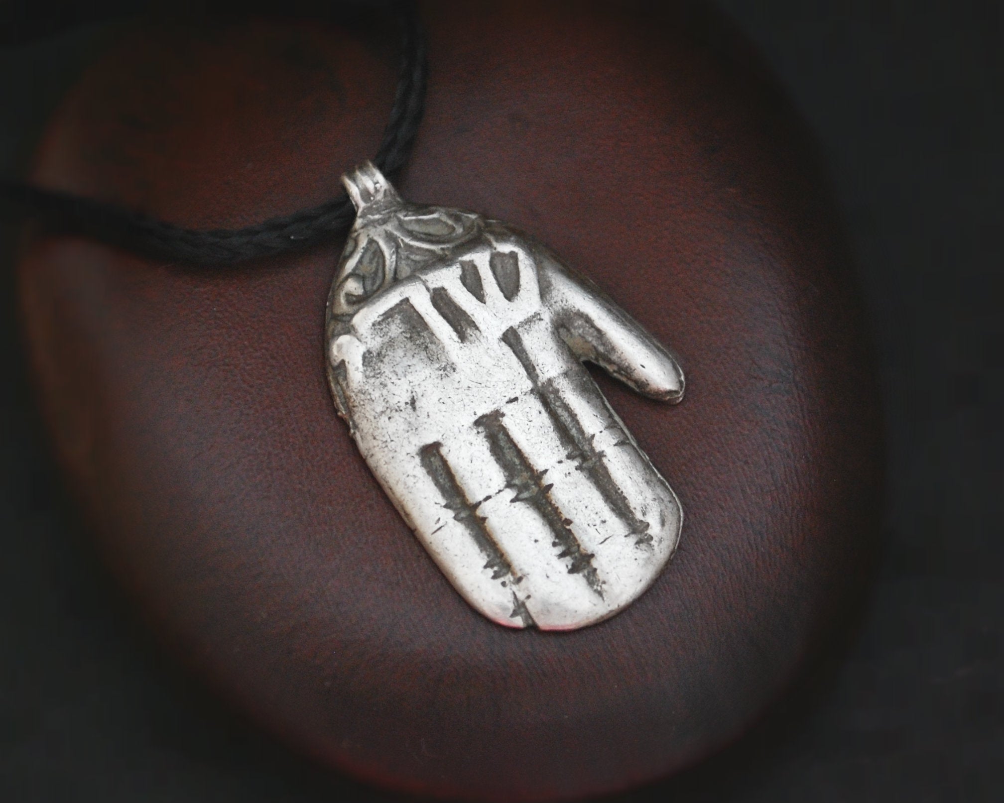 Jewish Hamsa Pendant with Hebrew Writing