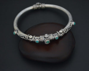 Indian Silver Bracelet with Turquoise