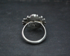 Antique Afghani Pink Glass Ring - Size 7.5
