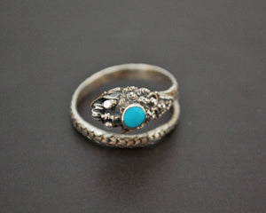 Dragon Turquoise Ring from Bali - Size 7 and Adjustable