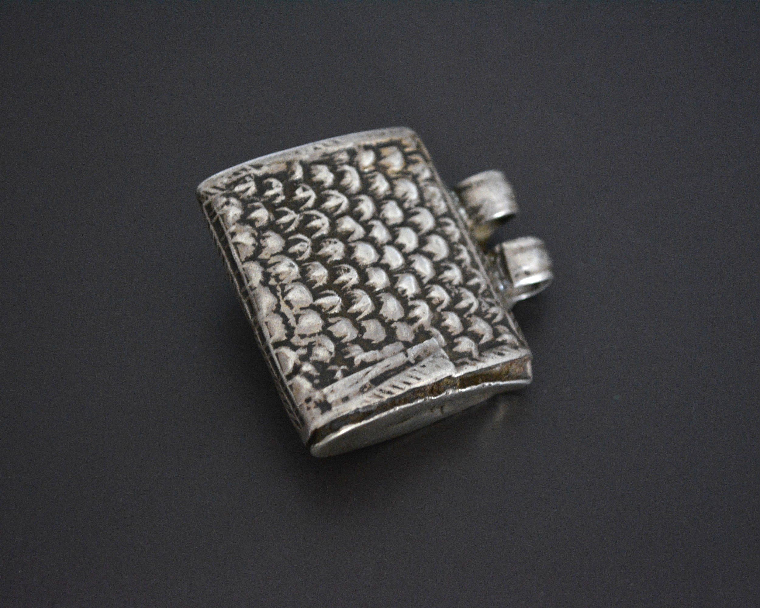Old Indian Silver Box Pendant