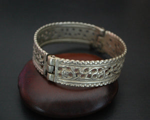 Yemeni Bedouin Hinged Silver Bracelet - Small
