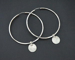 XLARGE Hoop Earrings with Coins