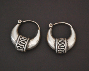 Ethnic Hoop Earrings with Wirework - SMALL