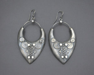Ethnic Indian Silver Dangle Earrings