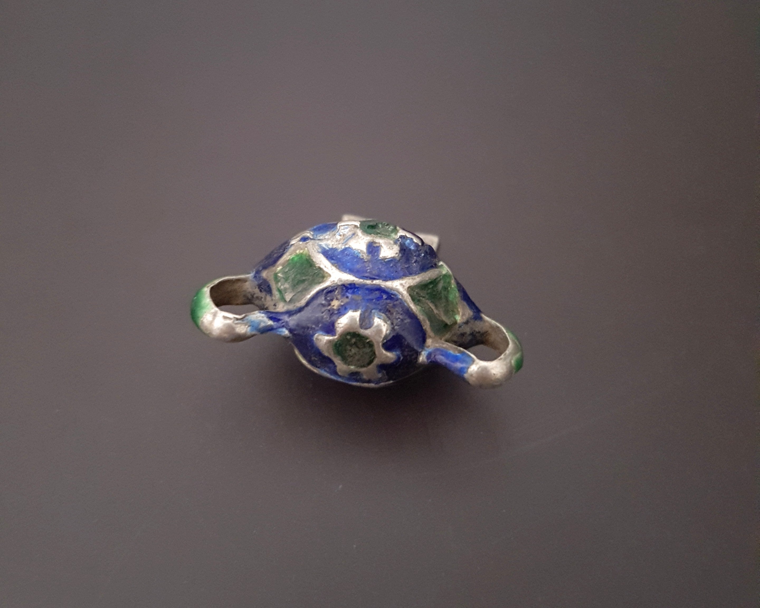 Multan Enamel Silver Bead Pendant