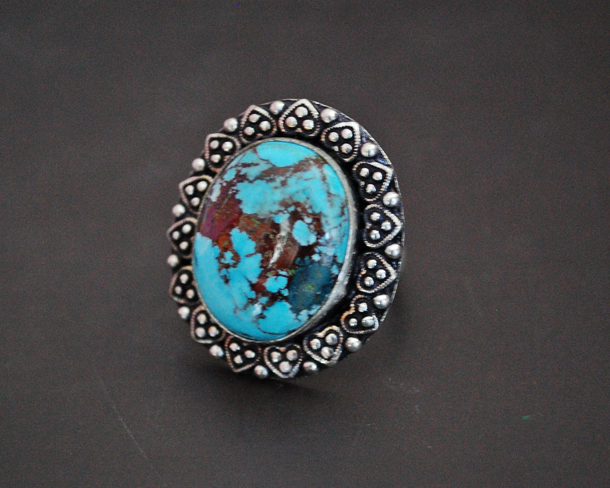 Ethnic Turquoise Ring from India - Size 7.5