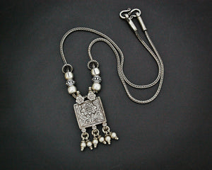 Rajasthani Silver Lotus Necklace