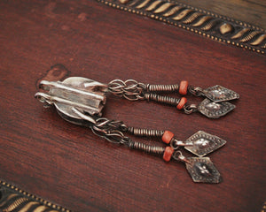 Uzbek Coral Pendant with Tassels