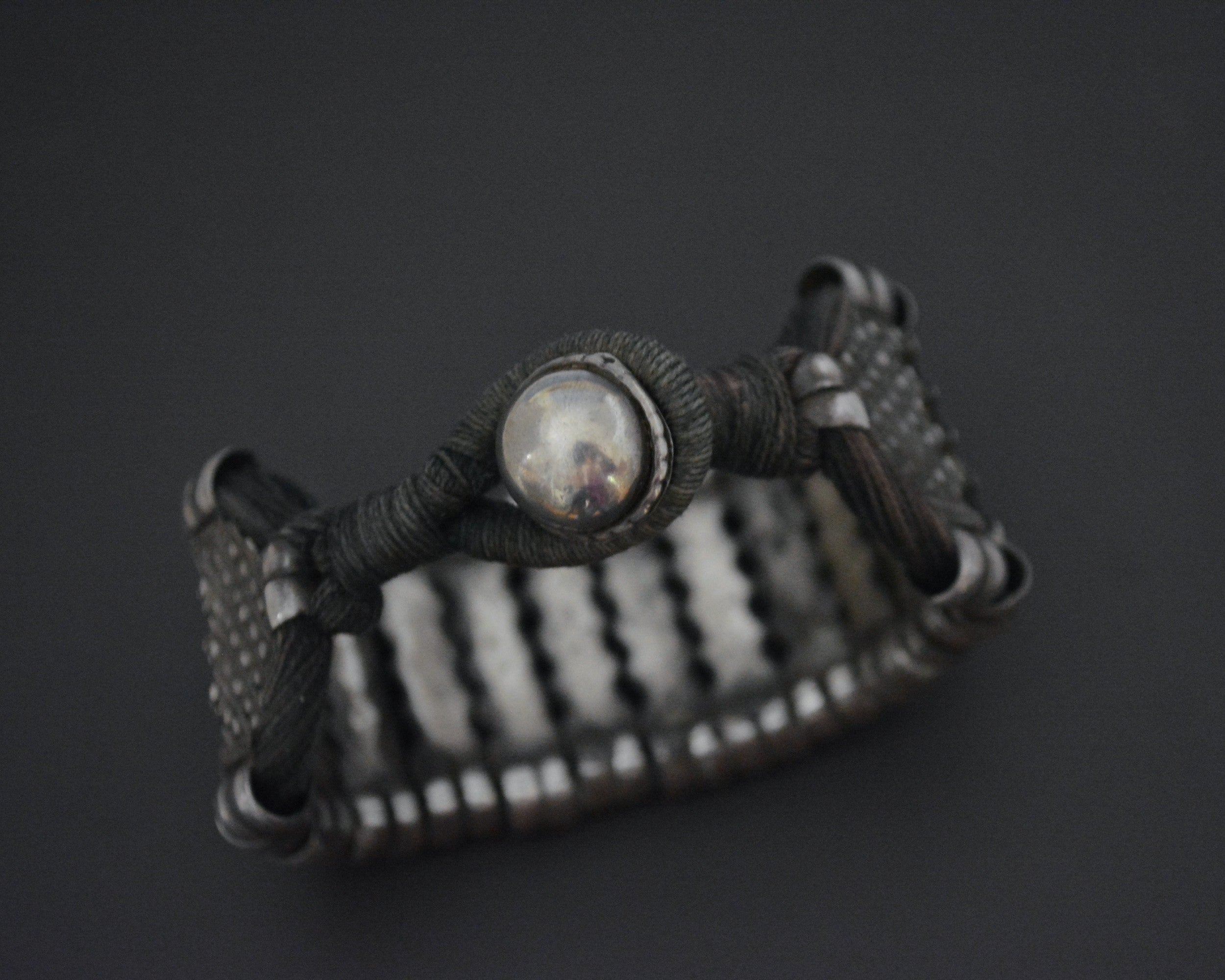 Rajasthani Cotton Silver Bracelet