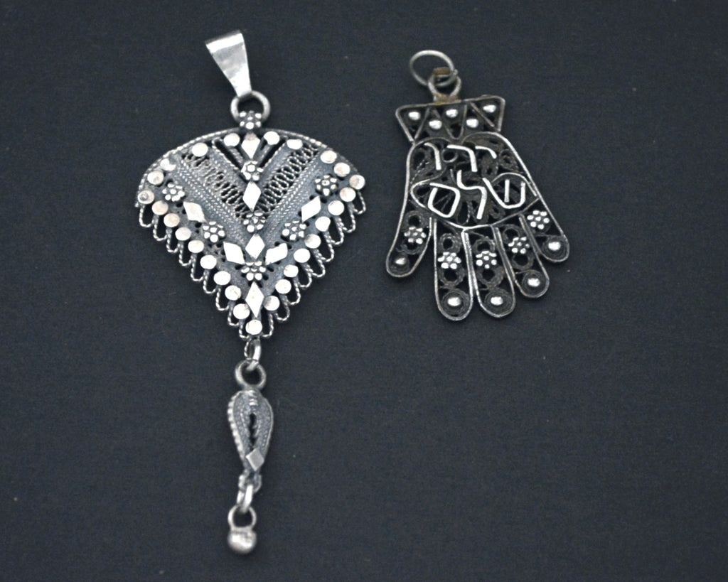 Set Two Yemeni Filigree Pendant