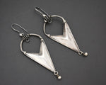 Indian Rajasthani Silver Dangle Earrings