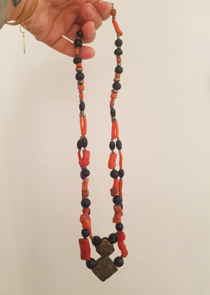 Berber Coral Necklace - Double Strand