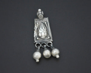 Rajasthani Silver Charm Pendant with Bells