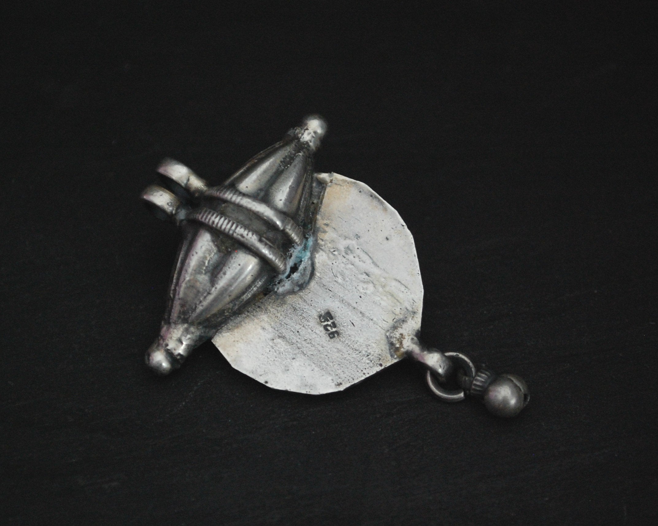 Rajasthani Silver Amulet with Bell