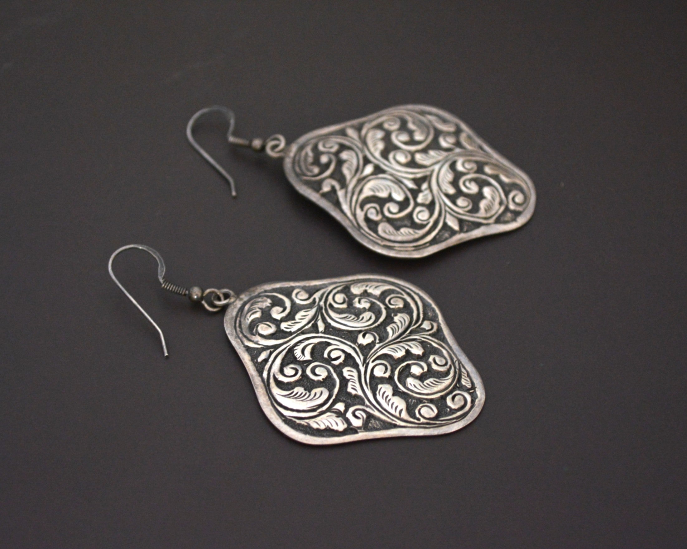 Nepali Repoussee Dangle Earrings
