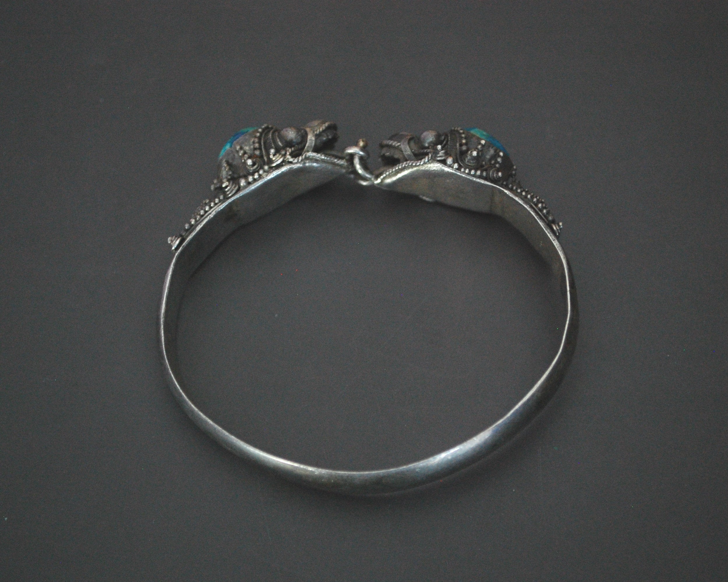 Balinese Dragon Bracelet with Chrysocolla - SMALL