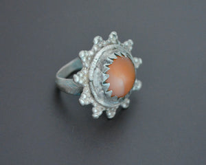 Vintage Afghani Agate Ring - Size 7.5