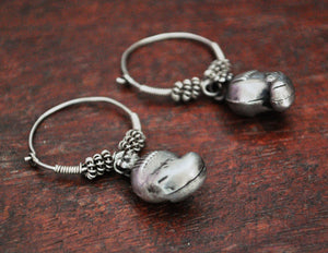 Old Rajasthani Paisley Hoop Earrings