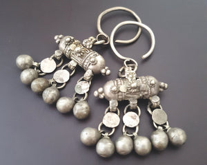 Old Yemeni Silver Hirz Earrings