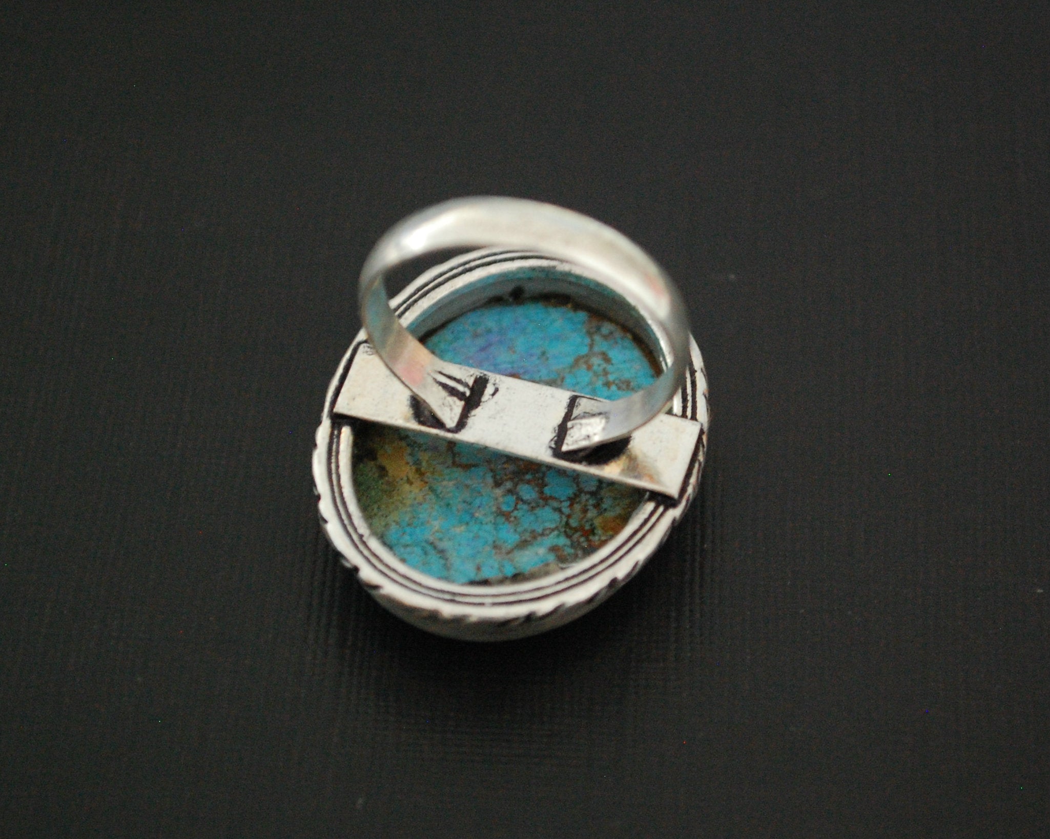 Large Turquoise Ring - Size 8.25
