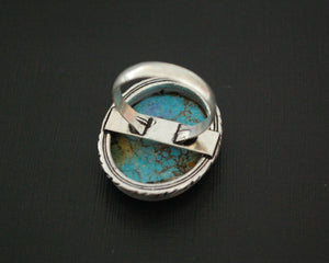 Large Turquoise Ring - Size 8.25