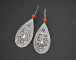 Vintage Kazakh Coral Earrings
