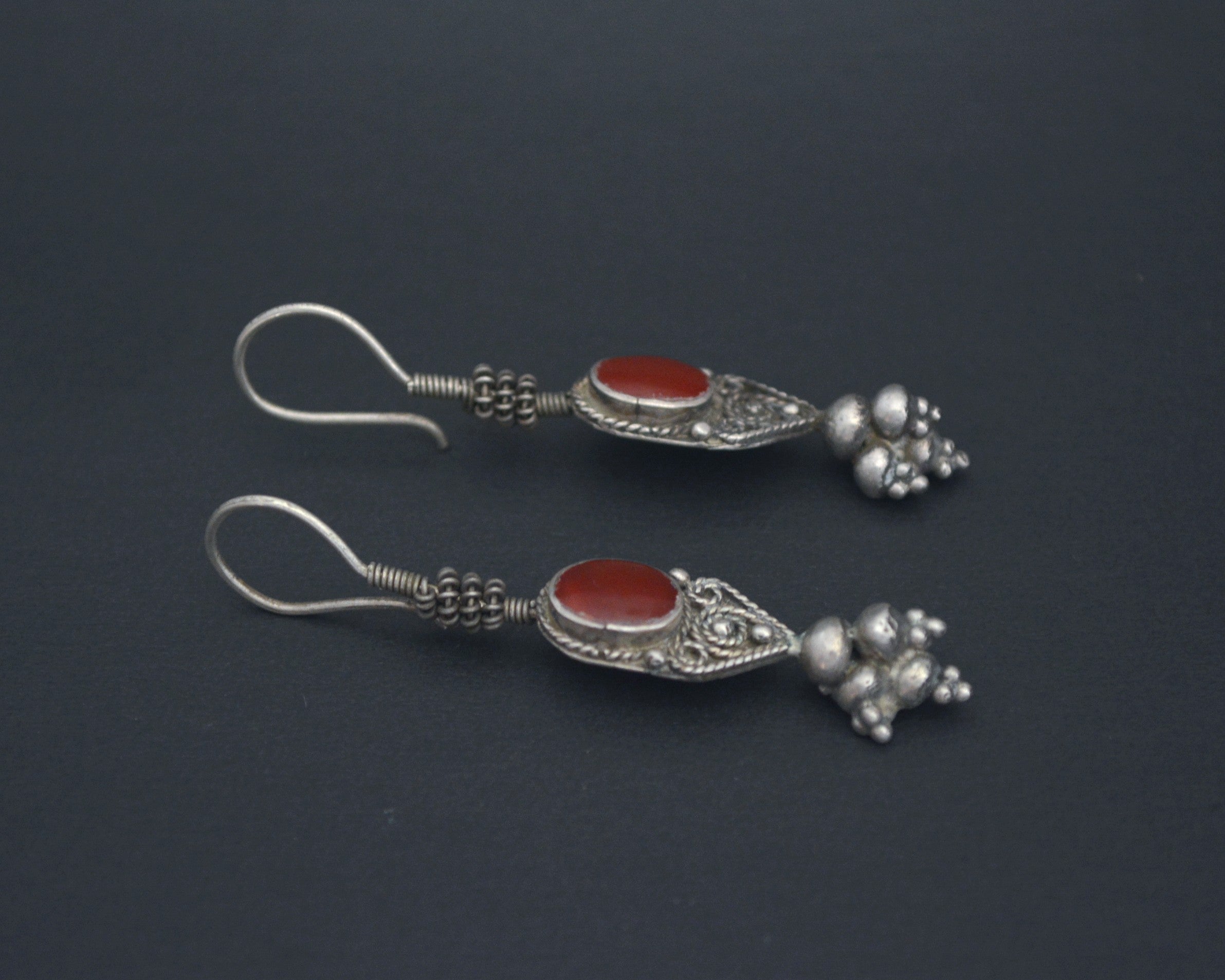 Ethnic Carnelian Earrings from India