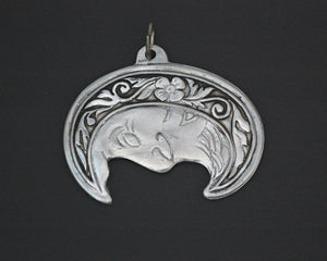 Man in the Moon - Crescent Moon Pendant