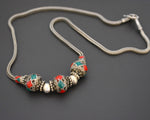 Sri Lanka Enamel Beads Snake Chain Necklace