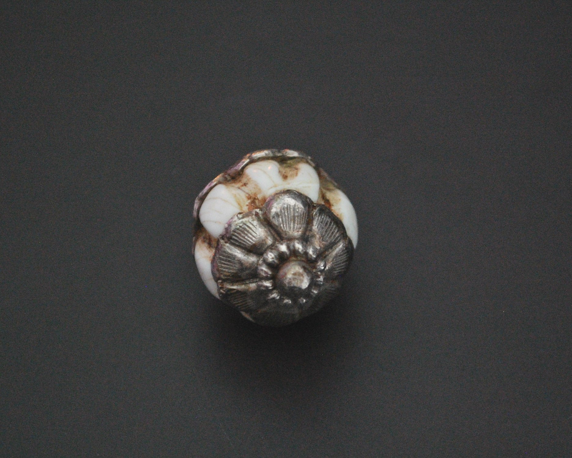 Nepali Shell Repoussee Silver Pendant