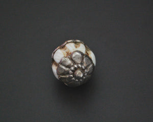 Nepali Shell Repoussee Silver Pendant