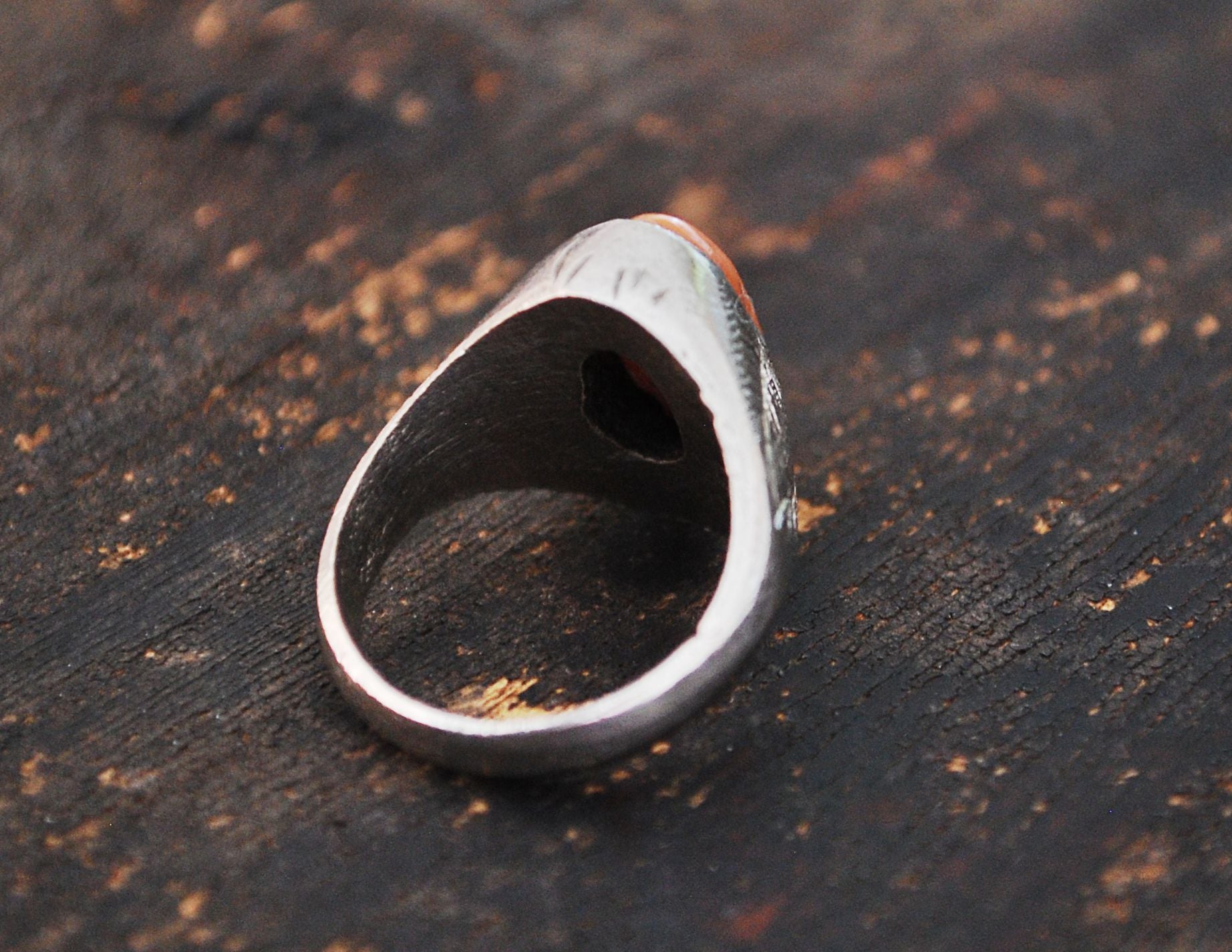 Antique Afghan Coral Ring - Size 6.5