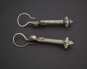 Antique Turkmen Coral Earrings