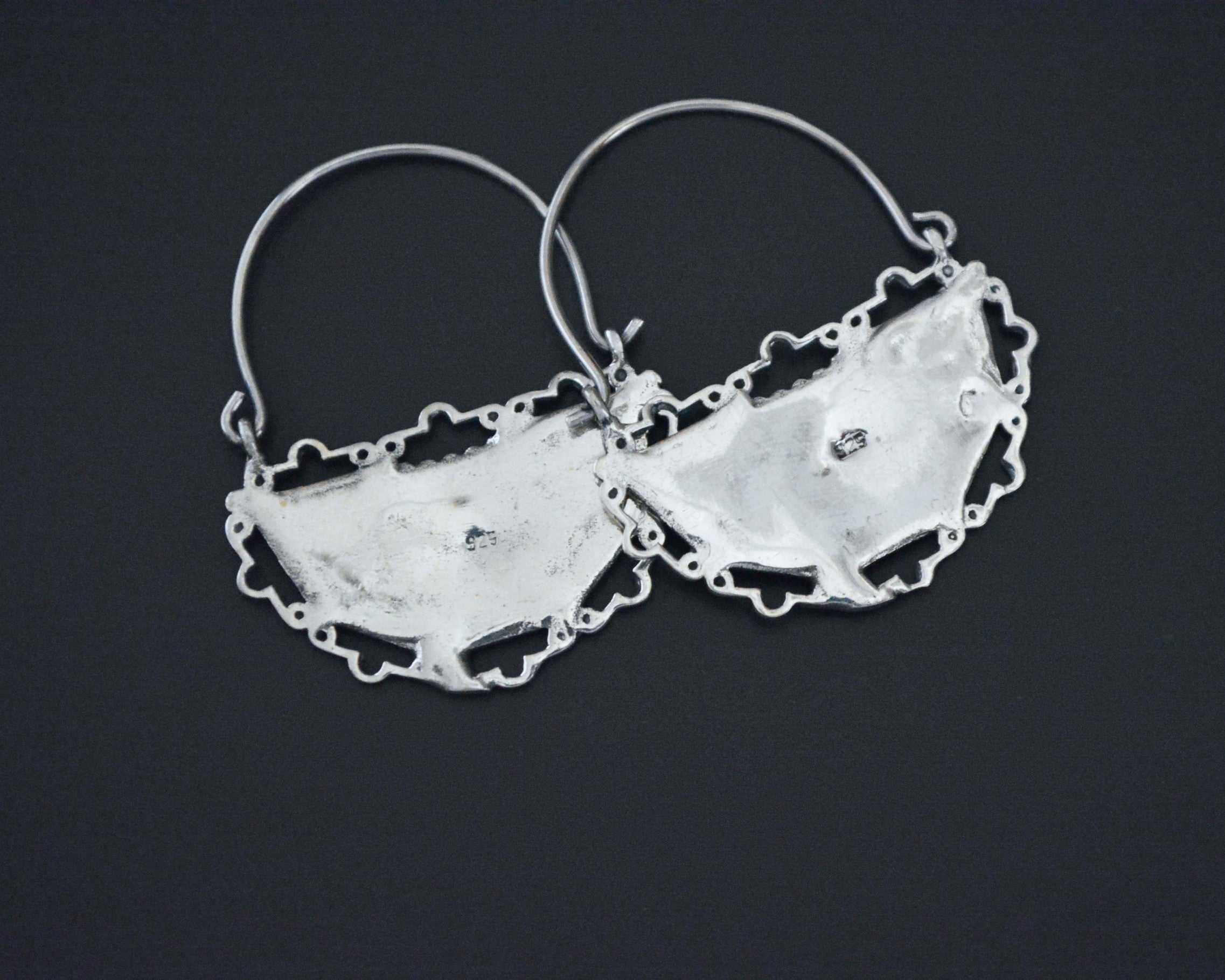 Delicate Ethnic Hoop Earrings - MEDIUM