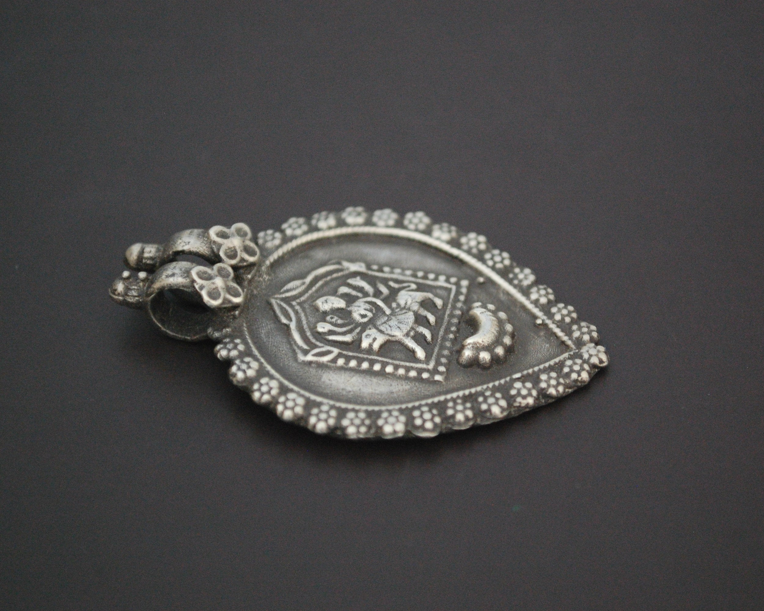 Vintage Hindu Durga Amulet Pendant