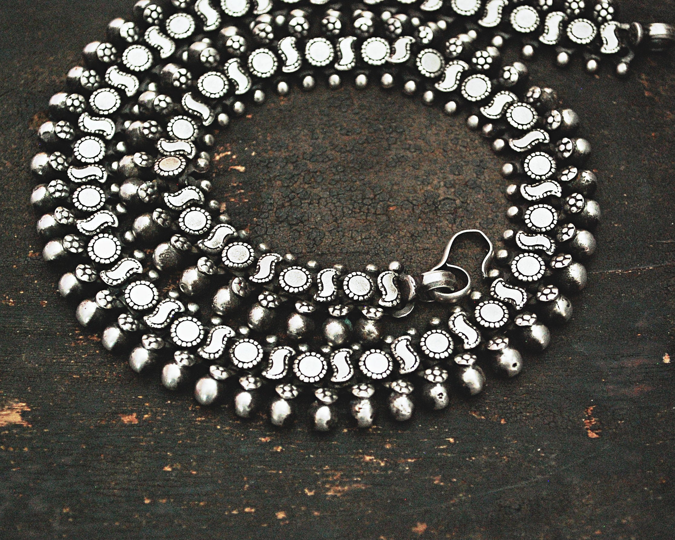 Indian Silver Choker Necklace