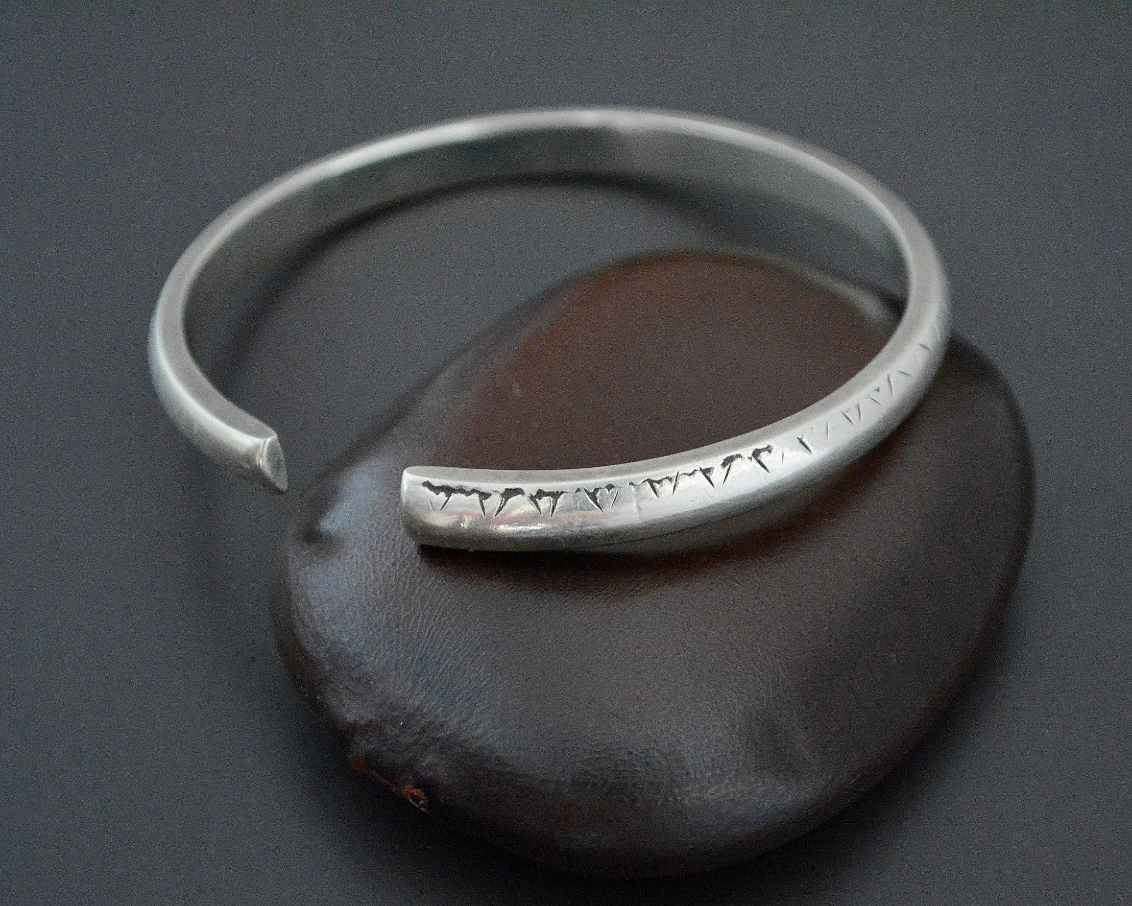 Ethnic Solid Bracelet with Carvings