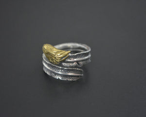 Eagle Feather Wrap Ring - Size 6.5 Adjustable