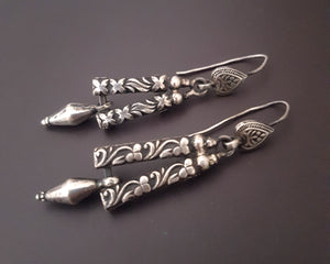 Rajasthani Silver Earrings with Dangle