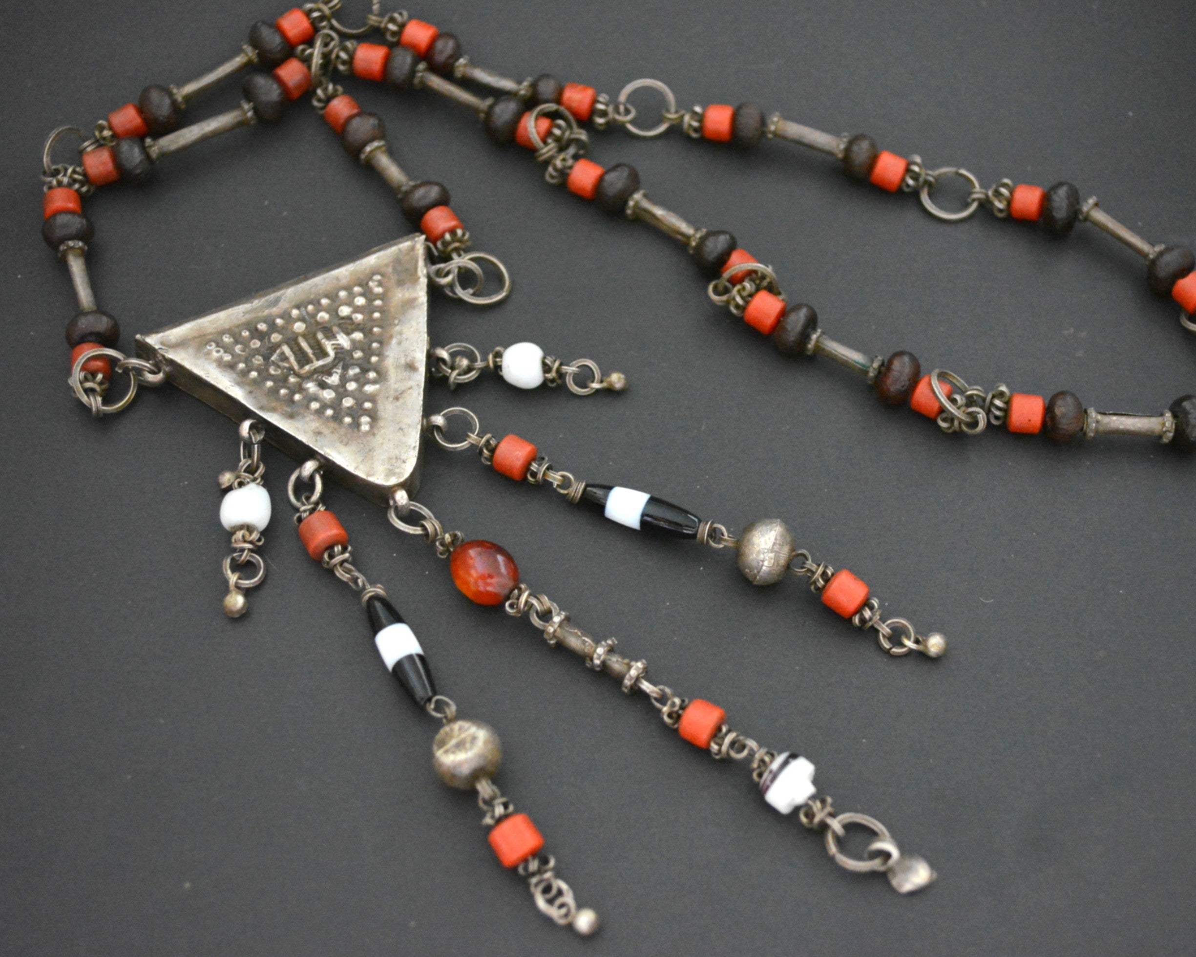 Egyptian Zar Amulet Box Beads Necklace