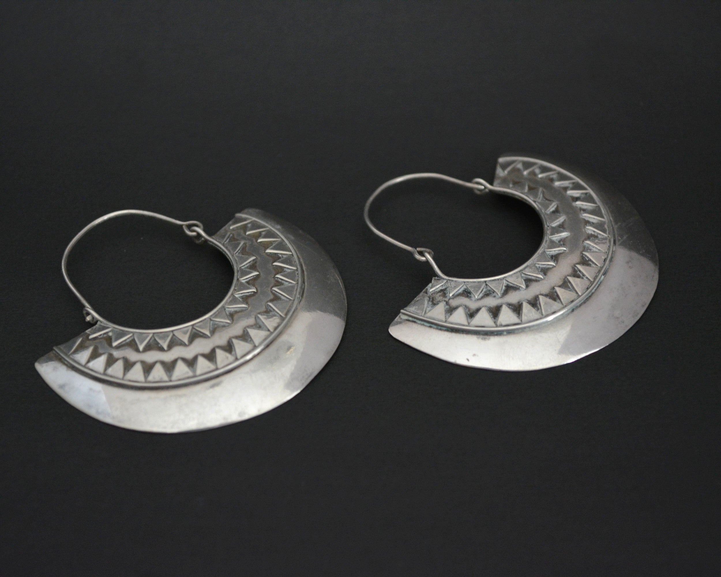 Large Ethnic Hoop Earrings