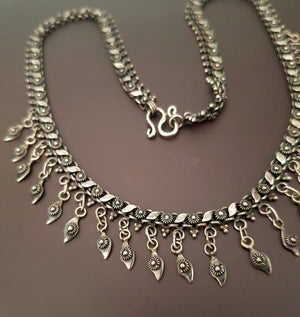 Ethnic Indian Silver Choker Necklace