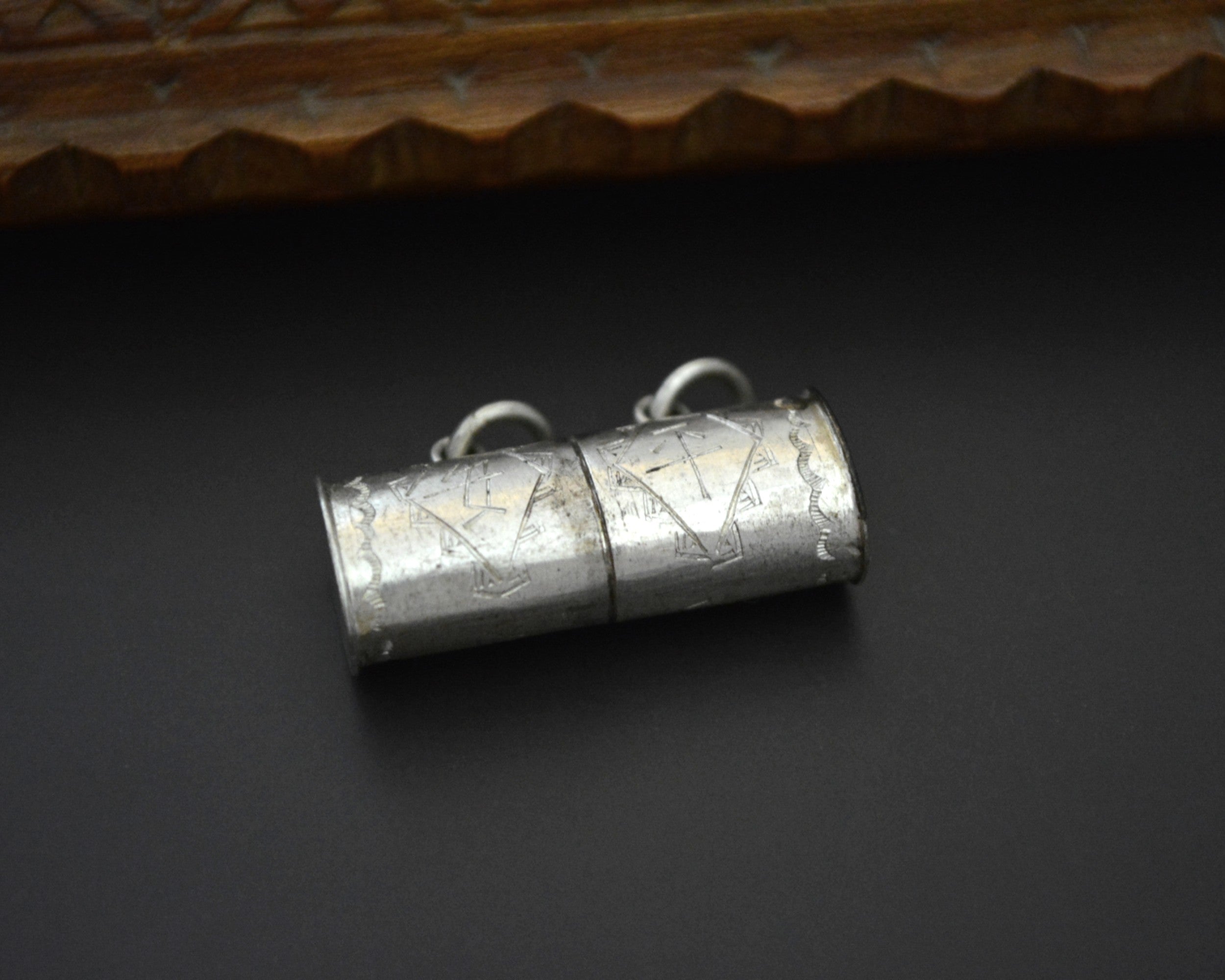 Openable Chinese Silver Box Amulet Pendant